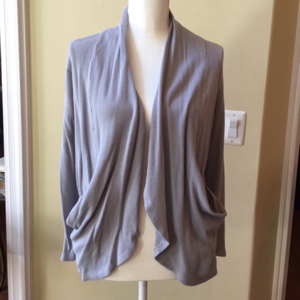 Gibson Gray "Basketweave" Open Cardigan Sweater